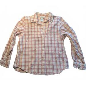 Pendleton Large Cotton Plaid Button-Up Shirt